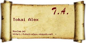 Tokai Alex névjegykártya